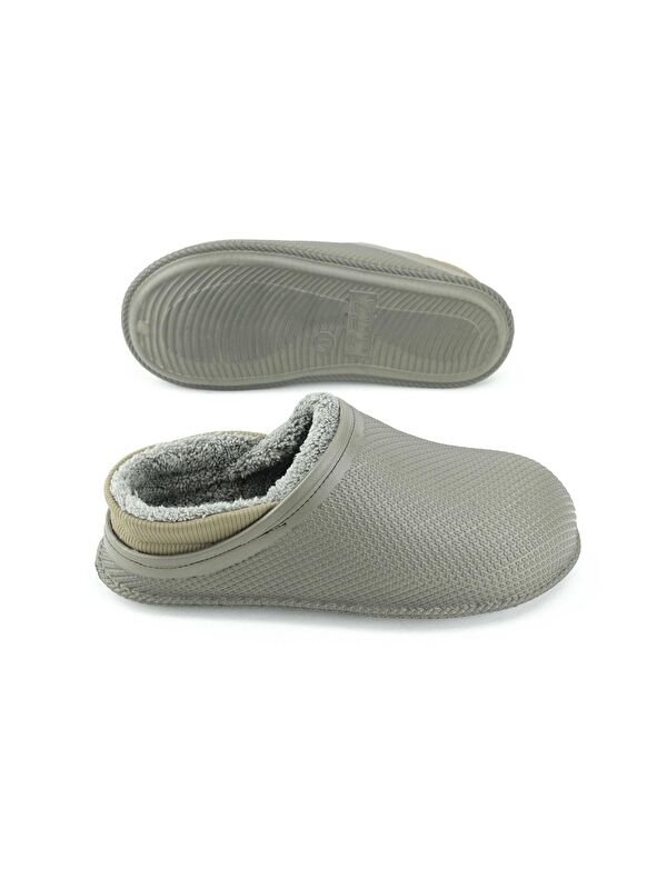 Erkek Kışlık Eva İçi Pelüşlü Sessiz Taban Ev Bahçe Terlik - Görsel 6