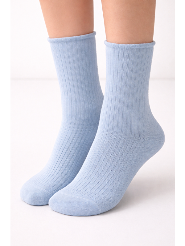 Katia And Bony Unisex Basic Lastiksiz Soket Çorap Mavi
