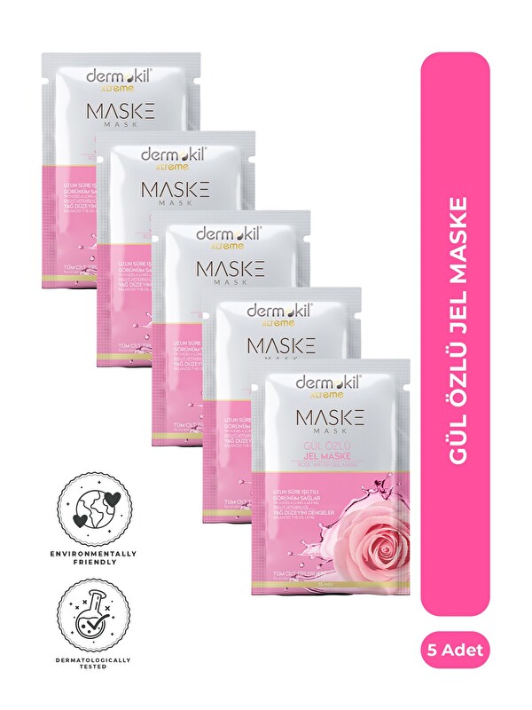 Dermokil Aydınlatıcı Gül Özlü Jel Maske 15 ml x 5 Adet