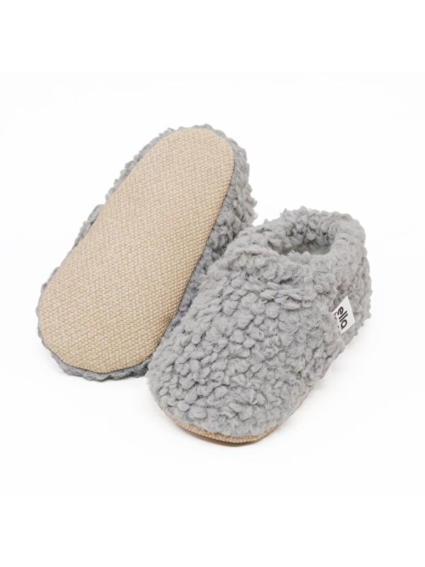 Teddy Bebek Patiği Ev Pandufu, Kaydırmaz Taban, Organik Pamuk Astar Kreş Ayakkabısı - Görsel 3