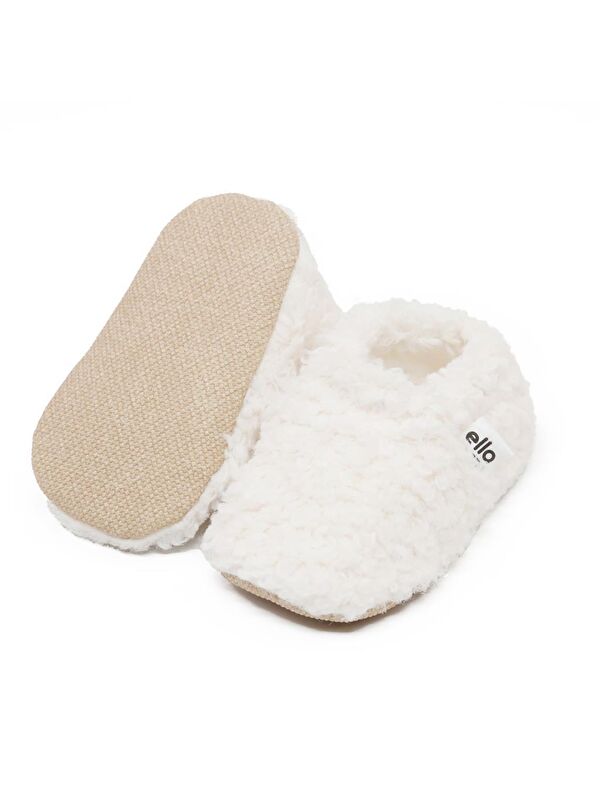 Teddy Bebek Patiği Ev Pandufu, Kaydırmaz Taban, Organik Pamuk Astar Kreş Ayakkabısı - Görsel 3