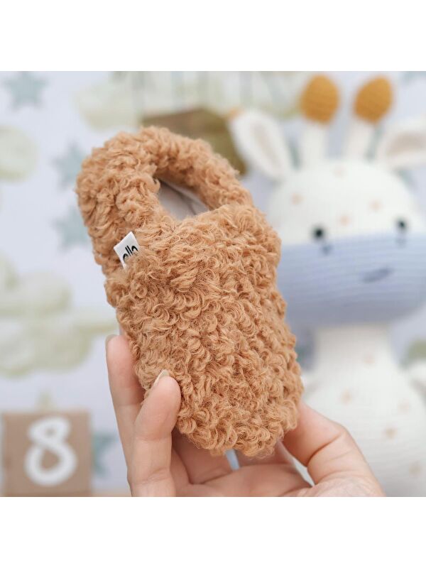 Teddy Bebek Patiği Ev Pandufu, Kaydırmaz Taban, Organik Pamuk Astar Kreş Ayakkabısı - Görsel 6