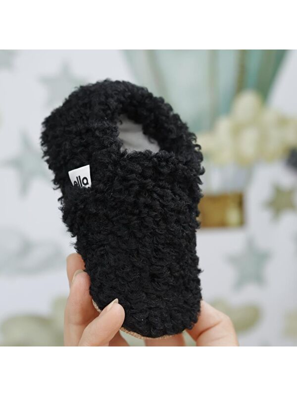 Teddy Bebek Patiği Ev Pandufu, Kaydırmaz Taban, Organik Pamuk Astar Kreş Ayakkabısı - Görsel 6