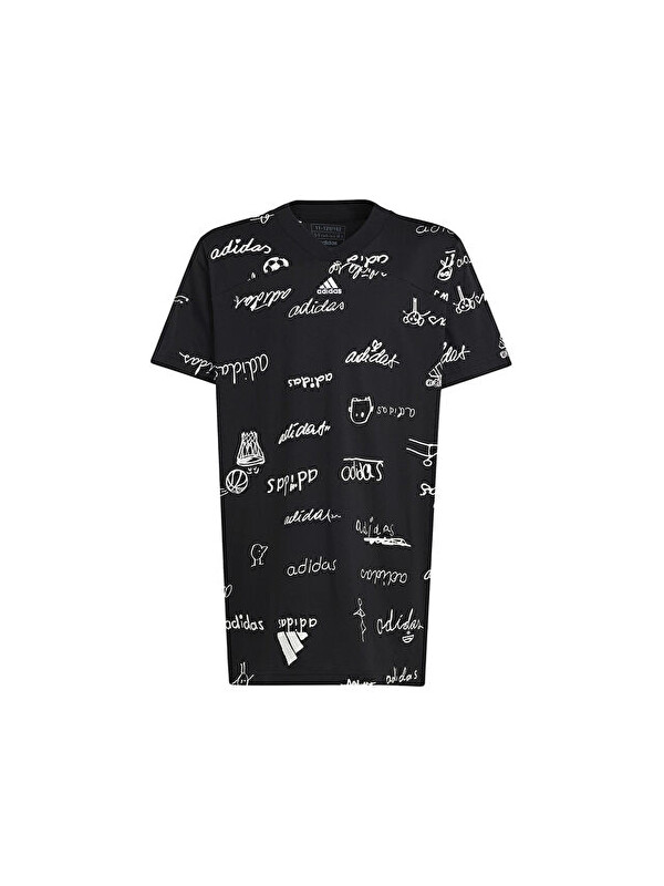 Adidas J Bluv T Çocuk Günlük Tişört IV9438 Siyah
