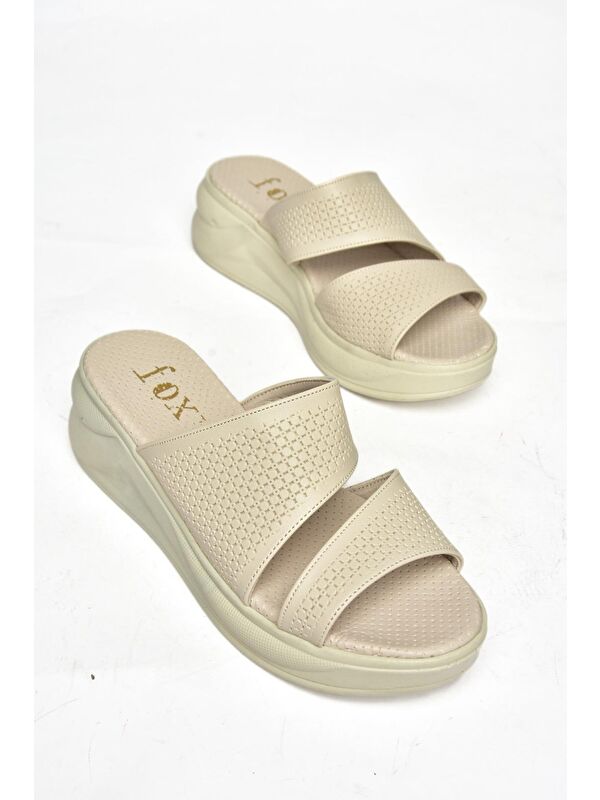 S7139303 Bej Kadın Terlik - Görsel 4