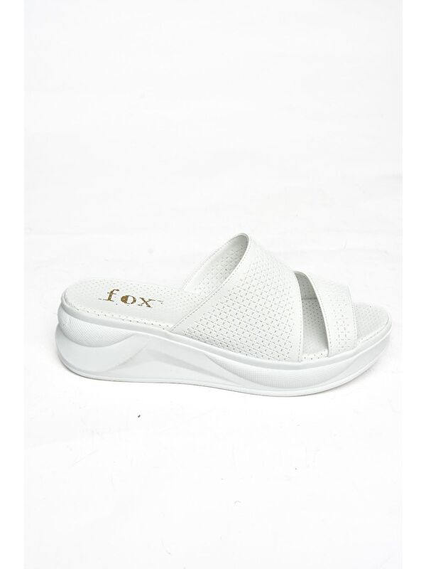 S7139303 Beyaz Kadın Terlik - Görsel 2