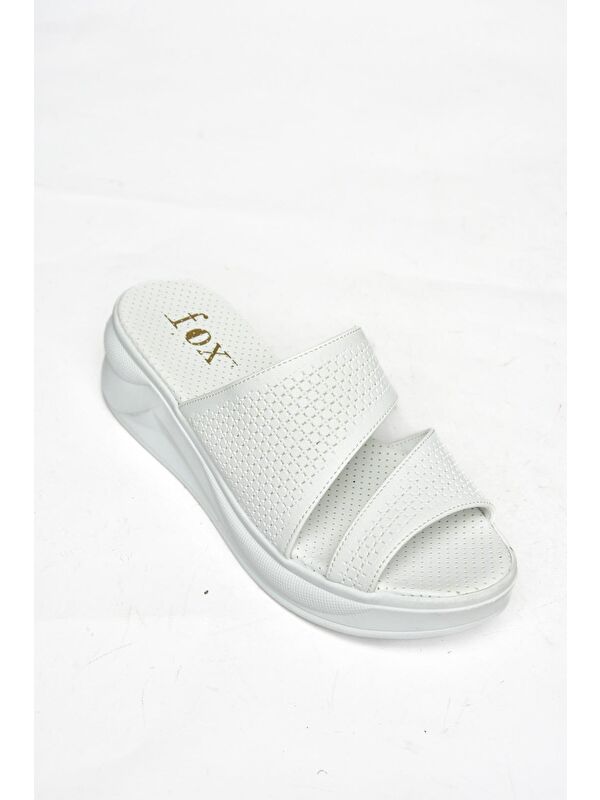 S7139303 Beyaz Kadın Terlik - Görsel 3