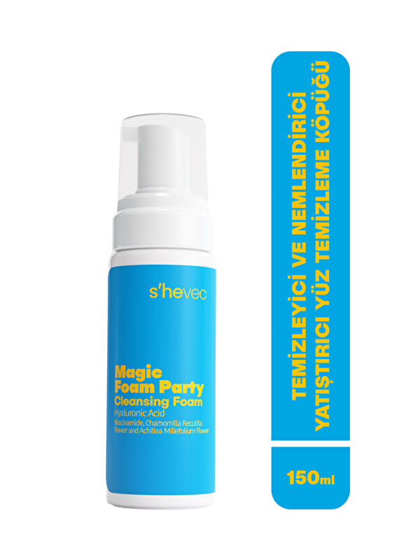 shevec Temizleyici, Nemlendirici ve Yatıştırıcı Vegan Yüz Temizleme Köpüğü 150 ml Magic Foam Party