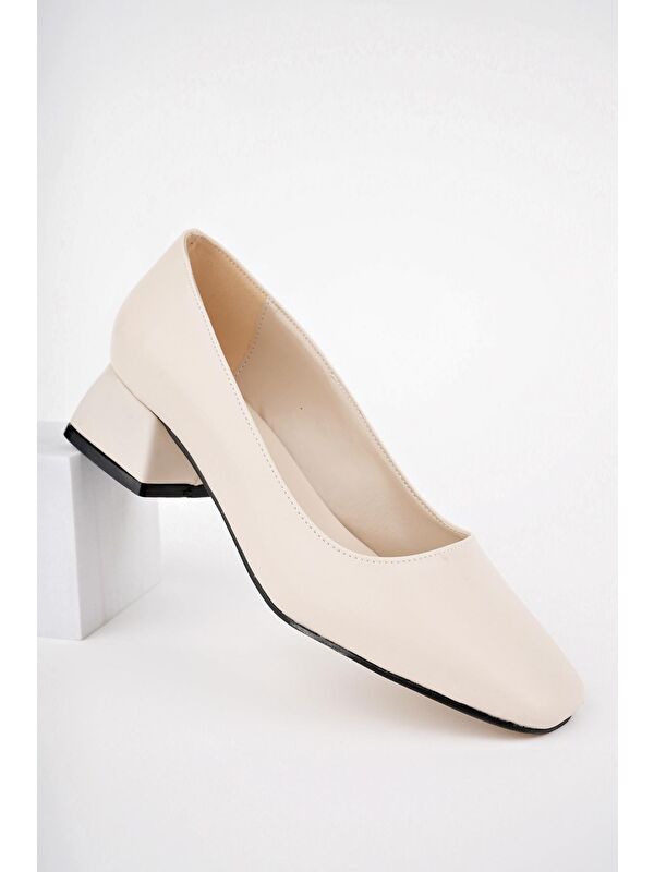 LİLİTH Kare Burunlu Kısa Topuklu Kadın Günlük Ayakakkabı - Görsel 4