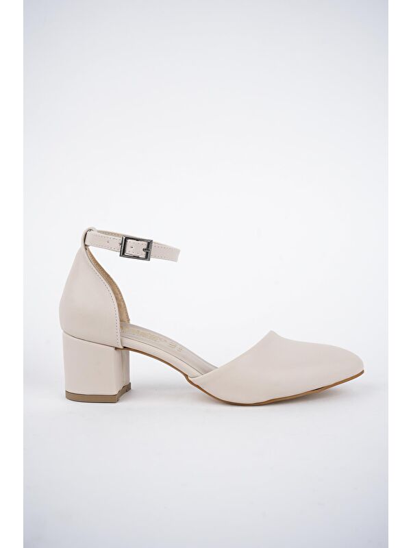 W0708 Kadın Klasik Günlük Tarz Şık ve Rahat Topuklu Ayakkabı - Görsel 3