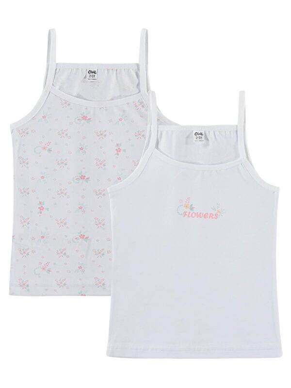 Civil Girls Flowers 2-10 Yaş Kız Çocuk 2'li Atlet - Standart