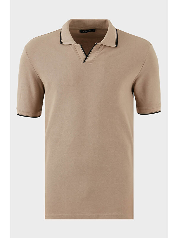 Buratti Pamuklu Regular Fit Şerit Detaylı Polo Yaka %100 Pamuk Tişört 5902964