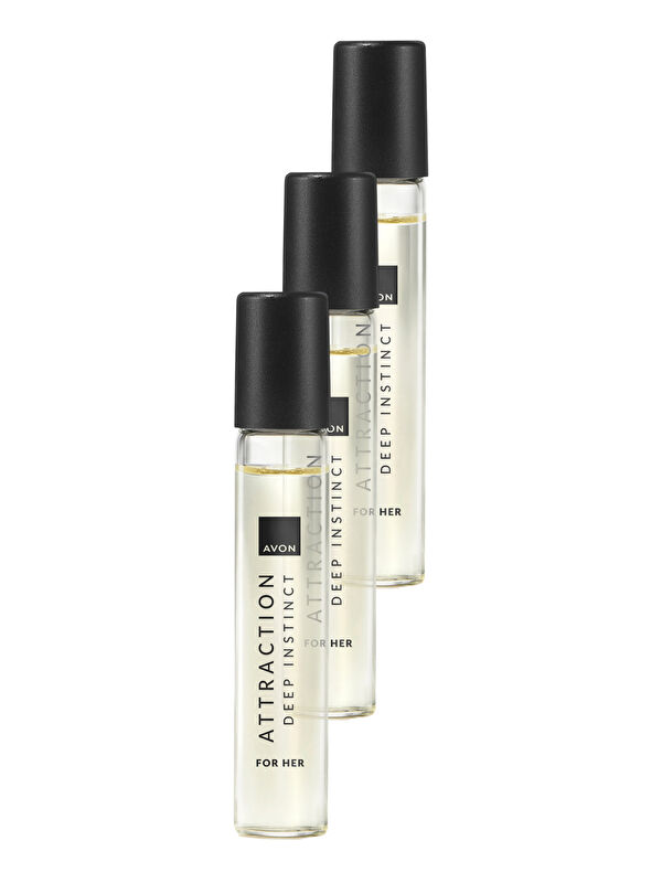 AVON Attraction Deep Instinct Çanta Boyu Kadın Parfüm Edp 10 Ml. Üçlü Paket