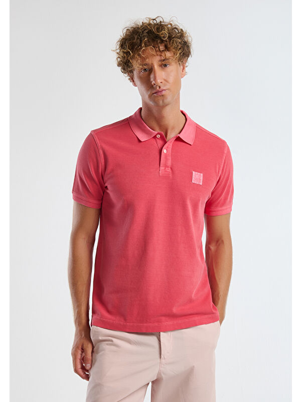 United Colors Of Benetton Erkek Mercan %100 Organik Pamuk Regular Fit Polo Tişört