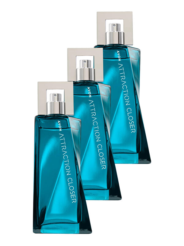 AVON Attraction Closer Erkek Parfüm Edt 75 Ml. Üçlü Paket