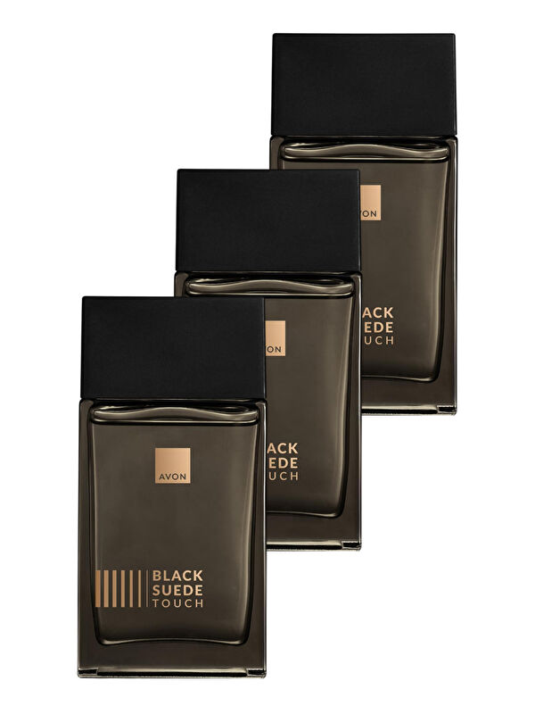 AVON Black Suede Touch Erkek Parfüm Edt 100 Ml. Üçlü Paket