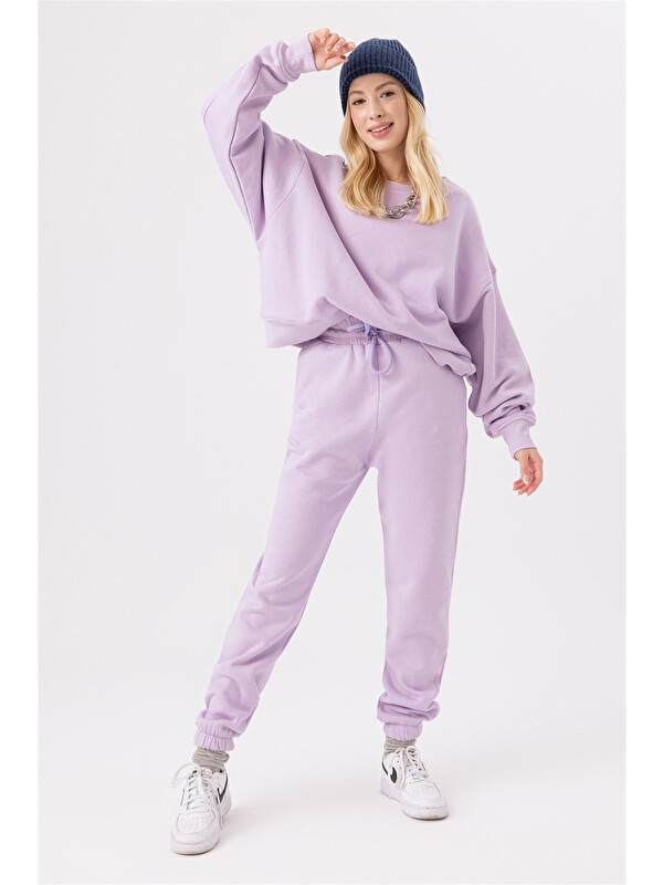 gothamVibes Kadın Jogger Lila Eşofman Altı
