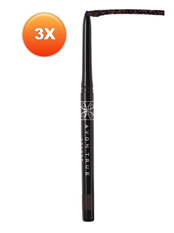 AVON Glimmersticks Pırıltılı Asansörlü Suya Dayanıklı Göz Kalemi Black Bijoux Üçlü Set