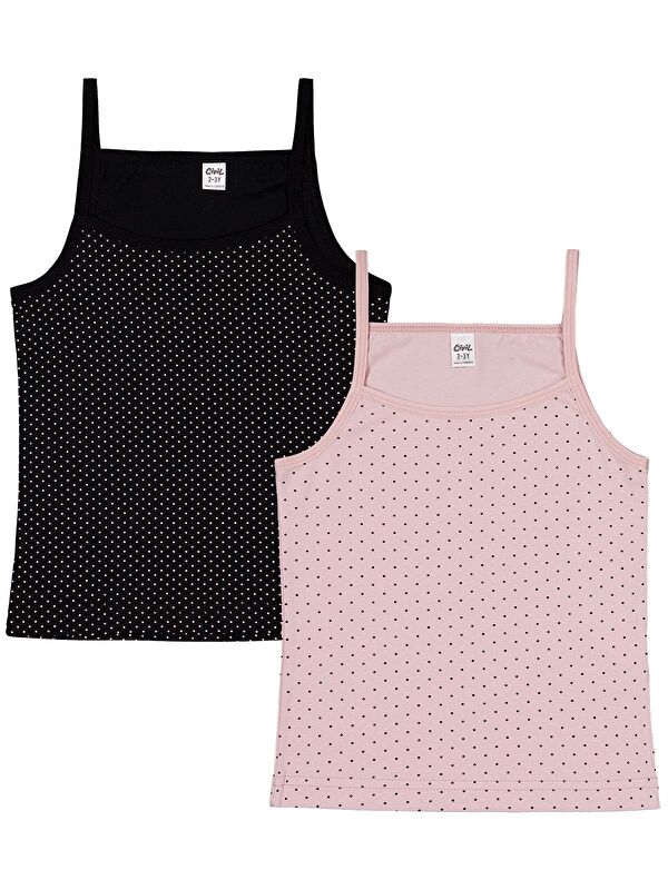 Civil Girls Gülkurusu-Siyah 2-10 Yaş Kız Çocuk 2'li Atlet - Standart