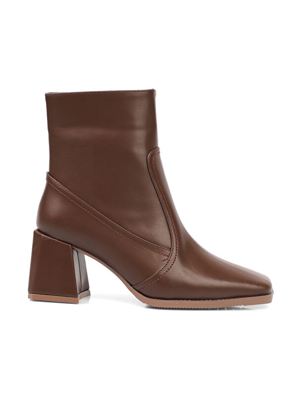 Küt Burunlu Yandan Fermuarlı Kadın Bot - Görsel 7