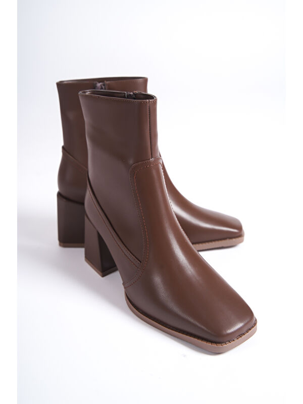 Küt Burunlu Yandan Fermuarlı Kadın Bot - Görsel 11