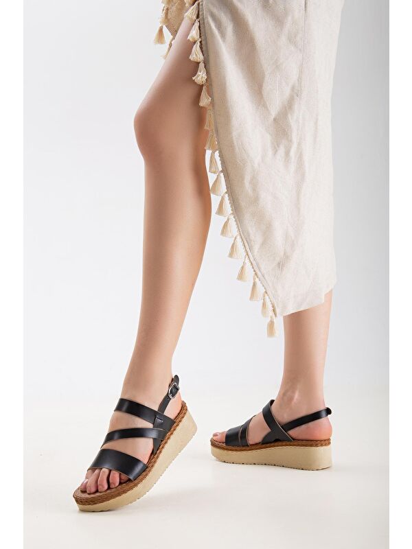 D152 Kadın Hakiki Deri Sandalet - Görsel 3