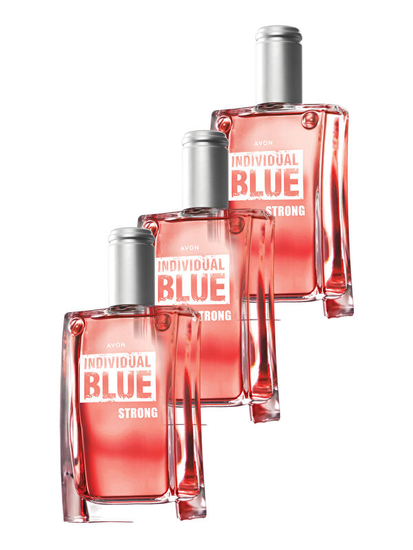 AVON Individual Blue Strong Erkek Parfüm Edt 100 Ml. Üçlü Paket