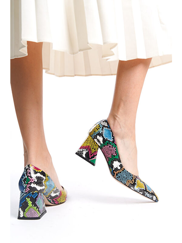 Orta Topuklu Yumuşak Pedli Taban Kadın Ayakkabı - Görsel 8