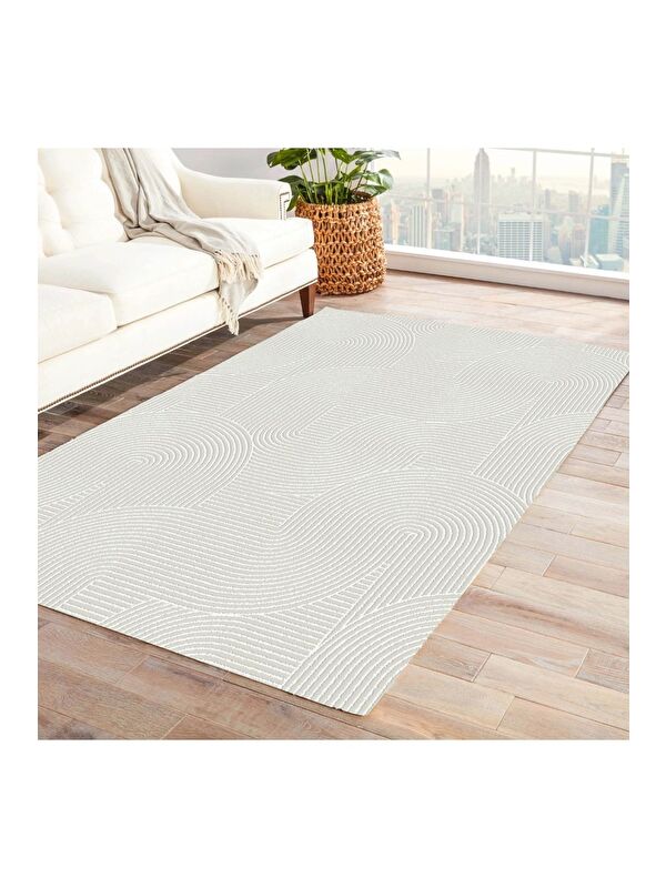 Jassrug Rölyef Halı 80X150 Joy Krem KREM