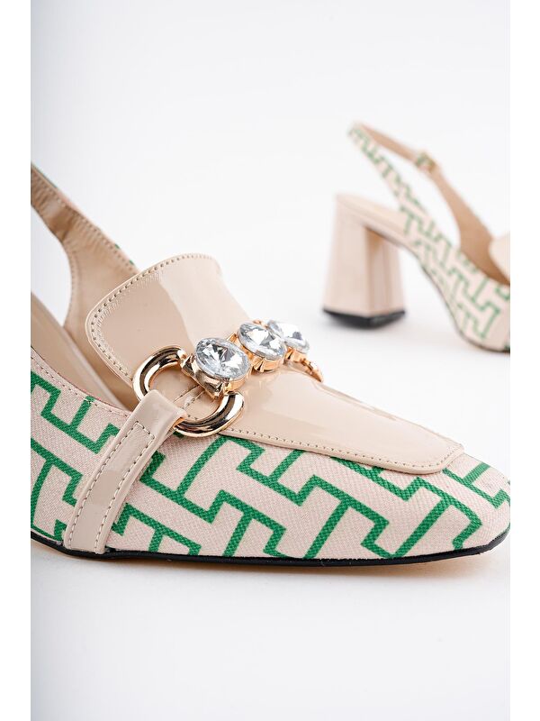 NİCHOLE Arkası Açık Kalın Topuklu Tokalı Kadın Ayakkabı - Görsel 5