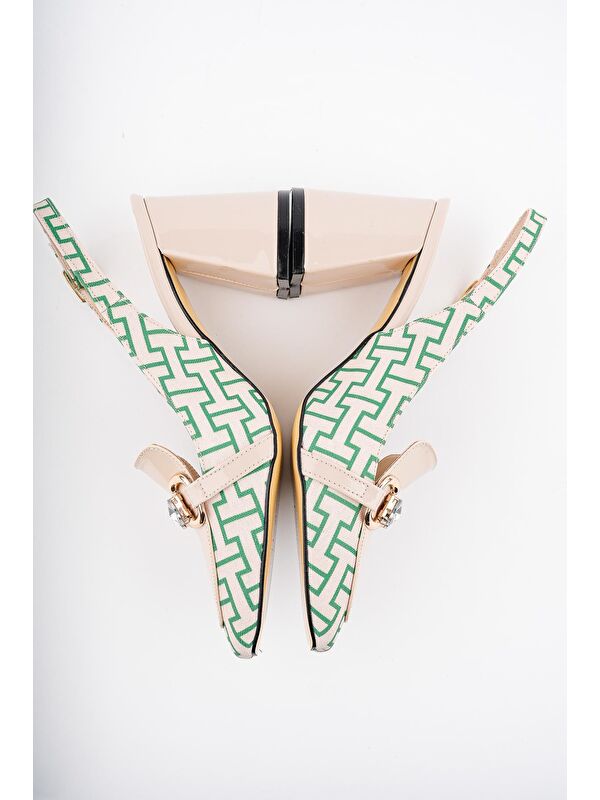 NİCHOLE Arkası Açık Kalın Topuklu Tokalı Kadın Ayakkabı - Görsel 6