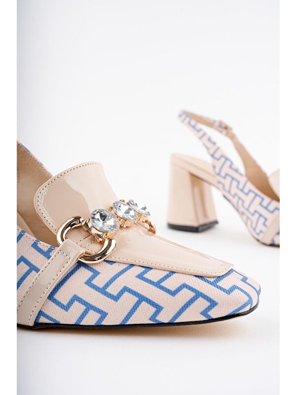 NİCHOLE Arkası Açık Kalın Topuklu Tokalı Kadın Ayakkabı - Görsel 5