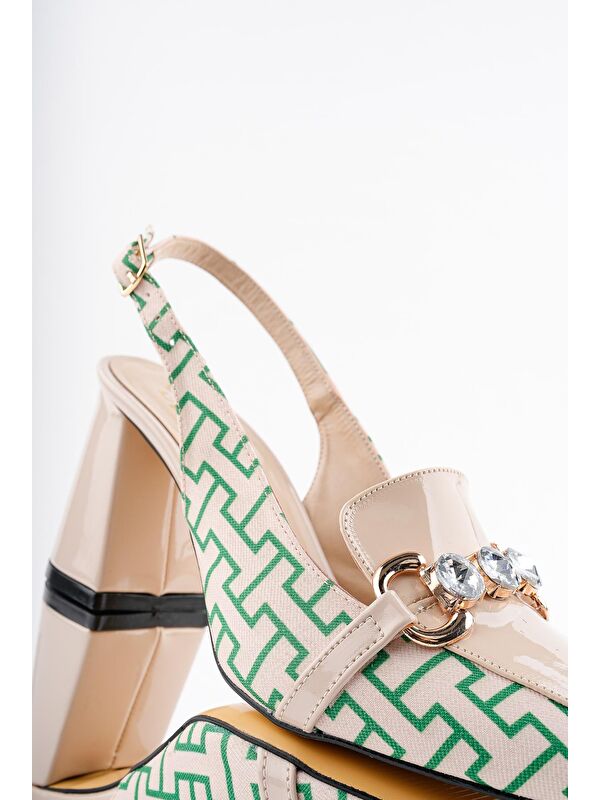 NİCHOLE Arkası Açık Kalın Topuklu Tokalı Kadın Ayakkabı - Görsel 7