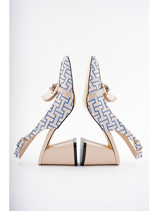 NİCHOLE Arkası Açık Kalın Topuklu Tokalı Kadın Ayakkabı - Görsel 7