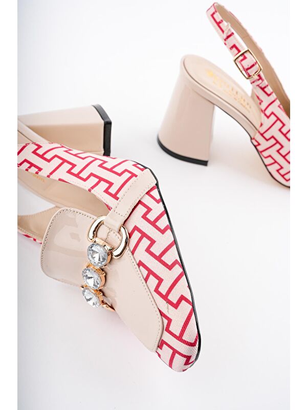 NİCHOLE Arkası Açık Kalın Topuklu Tokalı Kadın Ayakkabı - Görsel 7