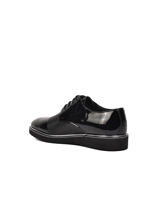 Siyah Rugan Erkek Klasik Ayakkabı P400 - Görsel 5