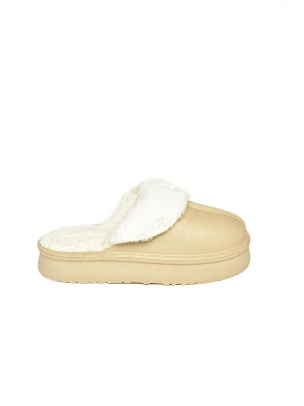 Fox Shoes T918264209 Bej Kadın Ev Terliği