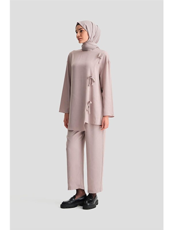 ARMİNE Kurdele Detaylı Takım 24K6903 Vizon