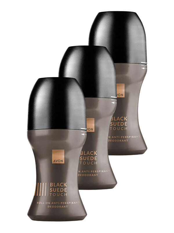 AVON Black Suede Touch Erkek Roll On 50 Ml. Üçlü Paket