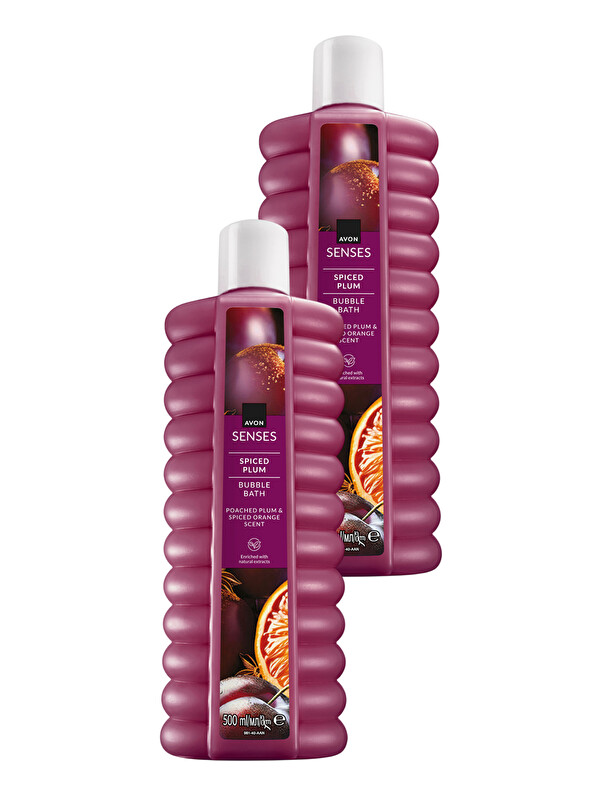 AVON Spiced Plum Baharatlı Erik ve Portakal Kokulu Banyo Köpüğü 500 Ml. İkili Paket