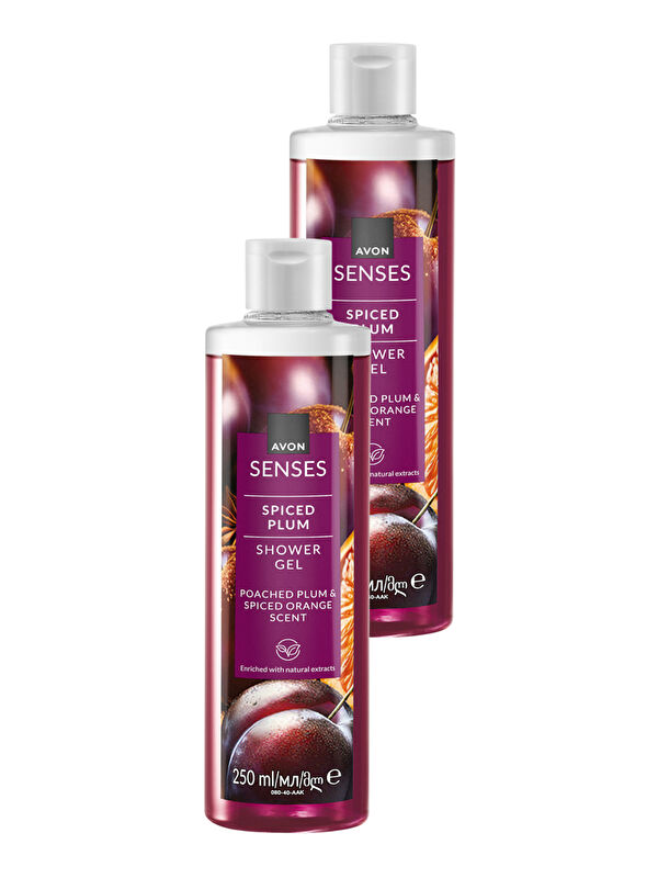 AVON Spiced Plum Baharatlı Erik ve Portakal Kokulu Duş Jeli 250 Ml. İkili Paket