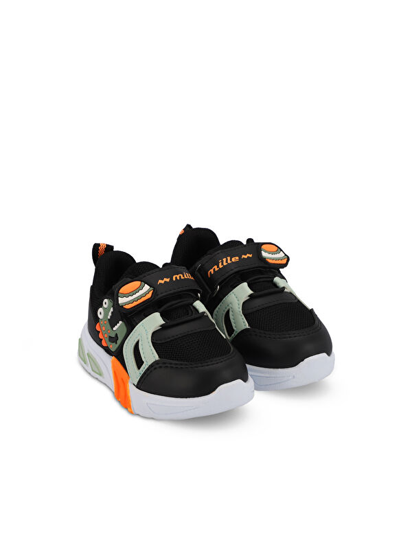 PANAMA IN Unisex Çocuk Sneaker Ayakkabı Siyah / Yeşil - Görsel 3