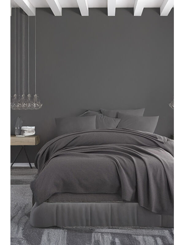 UPSTYLE Ecocel Pike Örtü Battal MegaKing 260x230cm Karde Antrasit