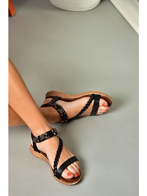 S2580134 Siyah Kadın Sandalet - Görsel 5