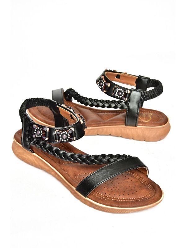 S2580134 Siyah Kadın Sandalet - Görsel 4