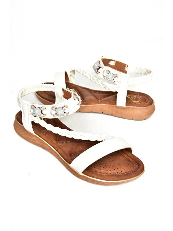 S2580134 Beyaz Kadın Sandalet - Görsel 4