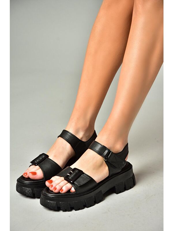 S9739812 Siyah Kadın Sandalet - Görsel 6