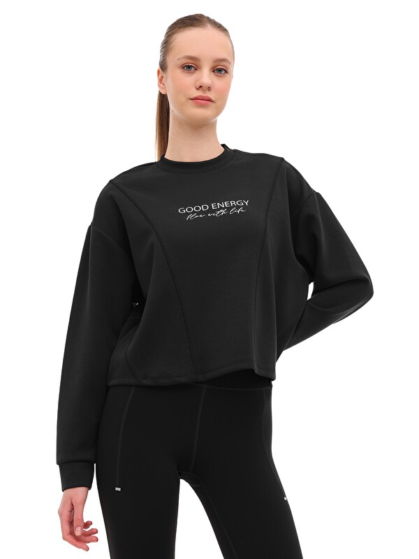 Lumberjack WL 16ABER YOG2-8 5PR Siyah Kadın Sweatshirt