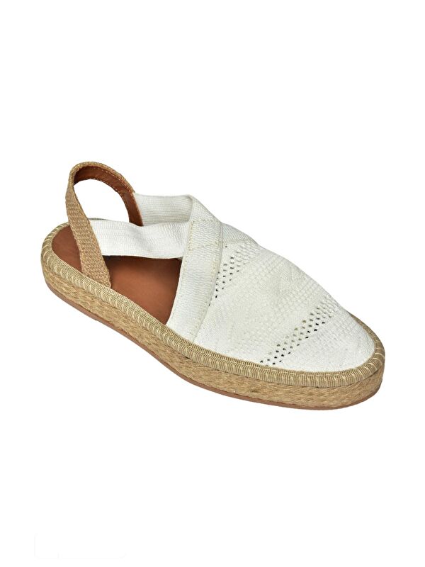 S4040101 Beyaz Kadın Sandalet - Görsel 3