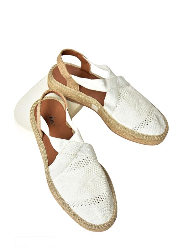 S4040101 Beyaz Kadın Sandalet - Görsel 4